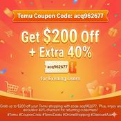 Podcast ®✓Temu Coupon Code {{$300 off}} [[¶''acq962677¶'']] for First-time Users